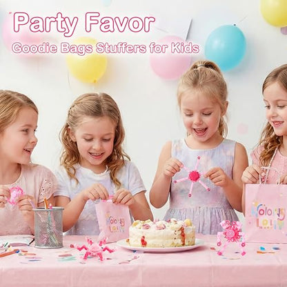 2 Pack Pink Transformable Fidget Spinners for Girls, Sensory Robot Toys for Kids 8-12, Easter Basket Stuffers & Party Favors, Stress Relief ADHD Autism Fingertip Toy (Baby & Hot Pink) - style: 2PC-pink