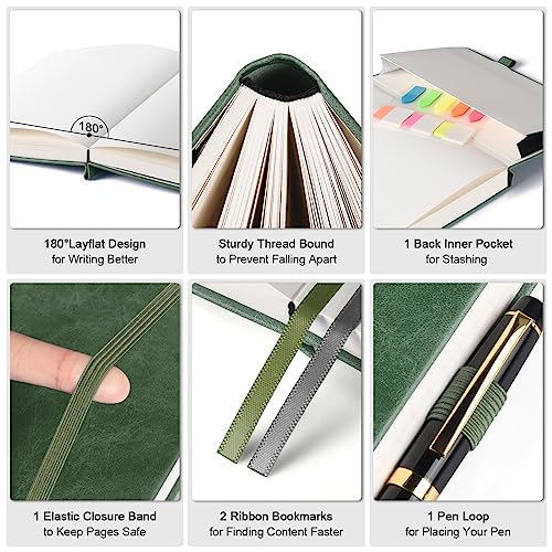 Graph Paper Notebook A4, 312 Numbered Pages Squared Grid Journal 8.5" x 11" - color: Green, size: A4