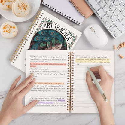 Qabliqo Art Teacher Gifts for Women Spiral Notebook Journal - color: Art Teacher 3
