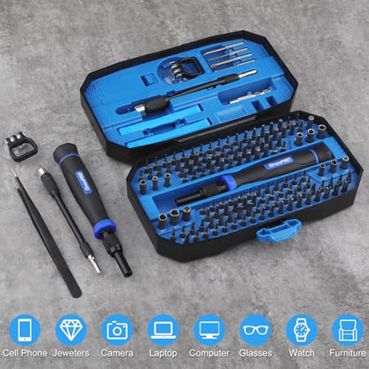 GRENPRO 152-in-1 Precision Screwdriver Set, Magnetic Computer Screwdriver Kit with Case,Perfect for Laptop, MacBook, Mobile, PS5, Xbox, PC, Glasses, Watches, Jewelry - color: Green Black