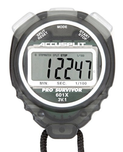 ACCUSPLIT Pro Survivor - A601X Stopwatch, Clock, Extra Large Display - color: Smoke