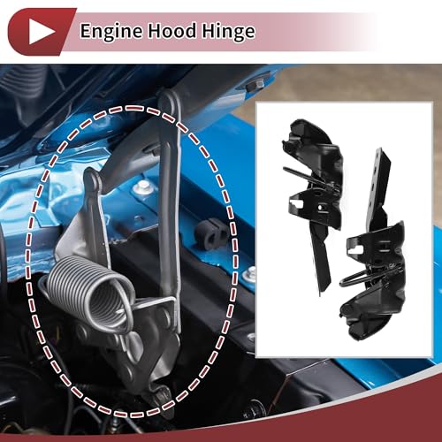 1 Pair Hood Hinges for Honda Civic 2022-2023 Front Driver and Passenger Side Front Bonnet Bracket No./ Black Iron
