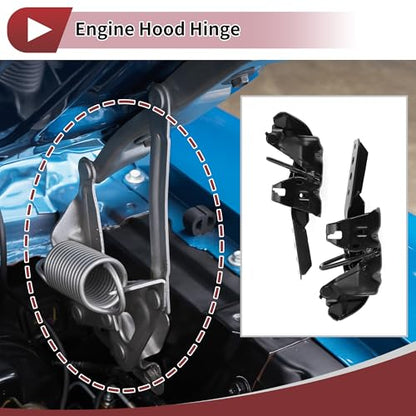 1 Pair Hood Hinges for Honda Civic 2022-2023 Front Driver and Passenger Side Front Bonnet Bracket No./ Black Iron