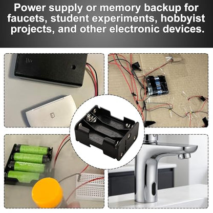 6 AA Battery Holder BH363 with snap connector for Corporate Computer