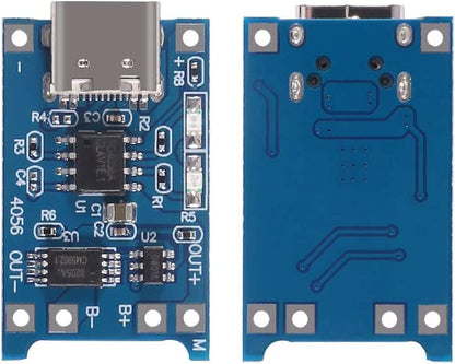 Gebildet 10pcs TP4056 Type-C Input Interface USB 5V 1A 18650 Lithium Battery Charger Module Charging Board with Dual Protection Function - style: E1046-US