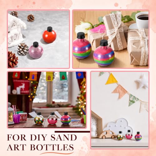 FoldTier 48 Pcs Plastic Potion Bottles with Caps,Black,Aluminum Cap - color: Black, style: Aluminum Cap