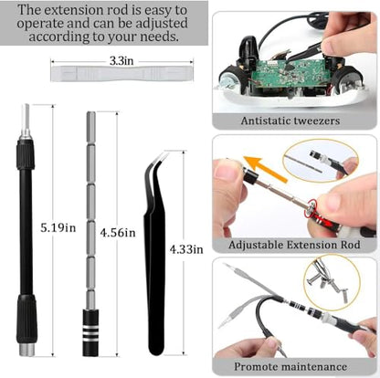 LIFEGOO Precision Screwdriver Set 138 in 1 Small Magnetic Screwdriver Set with Case, Electronic Repair Tool Kit for Computer, Laptop, iPhone, Cellphone Macbook, PC, PS5, Watch Camera Electronic - color: Black, size: 138 in 1