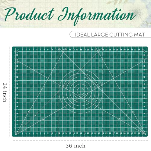 Teenyyou 36" L x 24" W Self Healing Foldable Cutting Mat, Green - color: Green, size: 36" L x 24" W