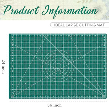 Teenyyou 36" L x 24" W Self Healing Foldable Cutting Mat, Green - color: Green, size: 36" L x 24" W