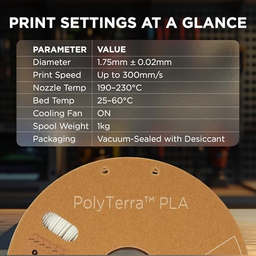 Polymaker Matte PLA Filament 1.75mm, 1kg, Cotton White - color: Matte Pla 1.75mm Matte Cotton White (Hex Code: #F4efeb) 1pcs, size: 1kg
