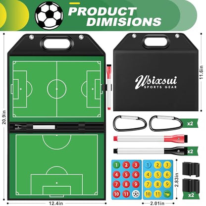 Foldable Soccer Coaching Board with Handle for Coaches - style: Soccer