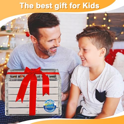 Rock Collection Display Case - Display Shelf for Collectibles - Rock Collections Box for Kids - Rock Collection Storage - Rock Collections Box for Kids 90 Grids - size: 5 layers