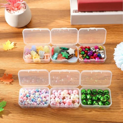 Jetec 18 Pieces Small Clear Plastic Storage Box, 2.5 x 1.7 x 0.8 Inch - size: 2.5 x 1.7 x 0.8 Inch