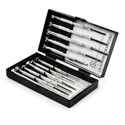 11PCS Small Precision Screwdriver Set, Premium Mini Screw Driver Set Kit, 6 Different Sizes of Flat Head Philips Screwdrivers for Watch, Eyeglasses, Electronics, Repair Box (Pack of 2) - size: Small (Pack of 2)