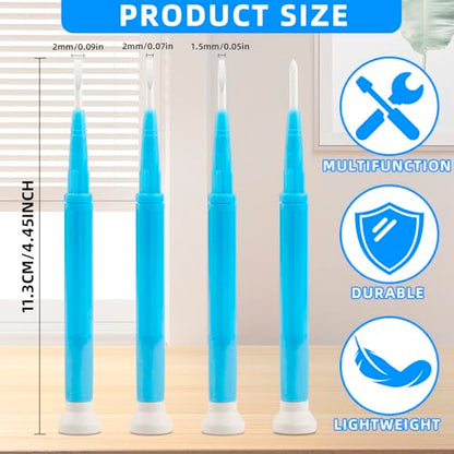 4 Pcs Plastic & Ceramic Screwdriver Set, Non-Conductive Slotted Screwdrivers for High-Frequency Circuit Adjustment, Precision Tools for Electronics Repair, Watchmaking, and Sensitive Equipment