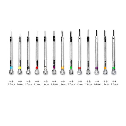 13 Pcs Micro Precision Watch Screwdriver, BetterJonny 0.6-2.0 mm,1.2-2.0mm Precision Jewelers Screwdriver Set Professional Watchmaker Screwdriver Tools for Repair Watch and Replace Batteries