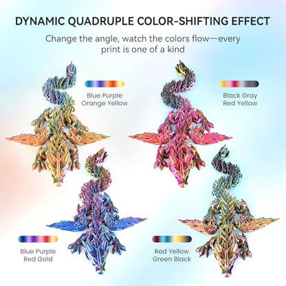 JAYO Silk PLA Four-Color 3D Printer Filament Bundle 1.75mm, 250g, 4-Pack - color: Silk Pla Four Color-4x250g