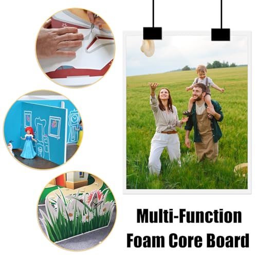 EPHECH 20Pack 12" x 16.5" White Foam Board with 3/16" Thick Foam Core - size: 12" x 16.5"-20PCS