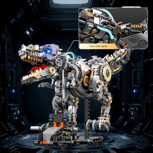 HJPLPXH Mechanical Tyrannosaurus Building Blocks Set with LED Light - style: T-Rex