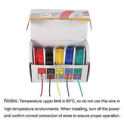 MECCANIXITY 20AWG Wire 20 Gauge Electrical Wire, PVC 1007 Stranded Wire Hook Up Wire Tinned Copper Wire 50m(164ft) 5 Colors for DIY Wiring Applications - size: 20AWG,164ft