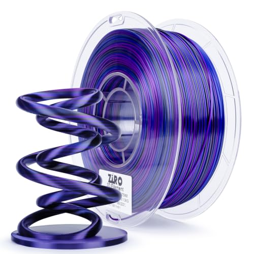 ZIRO Stripes Effect Multi-Color Filament, 1KG 1.75mm PLA, Nocturne Stripes - color: Nocturne Stripes (Silk)