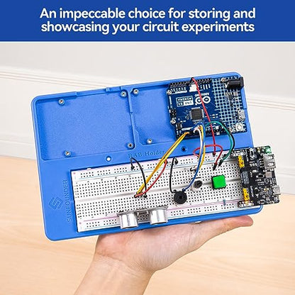 SunFounder RAB Holder for Raspberry Pi Breadboard Holder 5 in 1 Base Plate Compatible with Arduino Uno R4 Minima/WiFi/Uno R3/Mega R3, Raspberry Pi 5 4B 3B+ 3B 2 Model B and 400 800 Points Breadboard - color: RAB for Uno R4 & Pi4