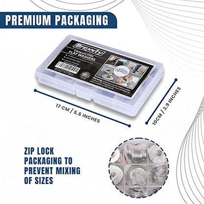 225 Pcs Metric Fender Washers Assortment Kit, 304 Stainless Steel
