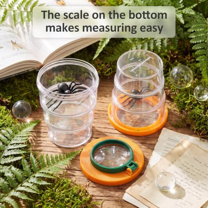 2 Pcs Insect Bug Viewer for Kids, Scalable Portable Bug Container