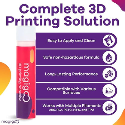 Magigoo All-in-One 3D Printer Bed Adhesive Glue to Reduce Warping, 120mL - size: 120mL