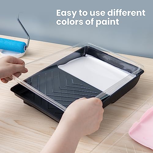 Mister Rui 6" Paint Tray 12-Pack with 4" Roller Frame & Liners - color: 6 Inch, 12 Pack