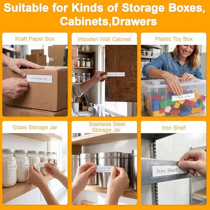 40 PCS Index Card Pockets, Self Adhesive Card Pockets with Top Open, Clear Label Pockets for Storage Bins, Plastic Labels Holders for Organizing, Loading, Drawer,Library Card, Totes, Shelves (1“X4) - size: 1“X4"