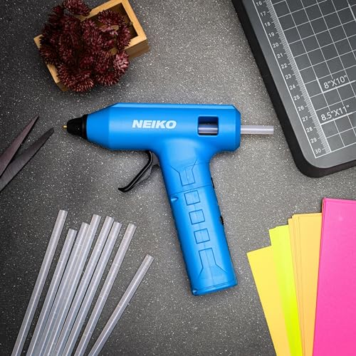 NEIKO 10582A Cordless Glue Gun, 20W Rechargeable, 20 Glue Sticks Included, Wireless Anti Drip Nozzle Mini Glue Gun for Arts and Crafts, Mini USB Charging Port, Insulated Nozzle - style: Cordless Quick Heating Glue Gun