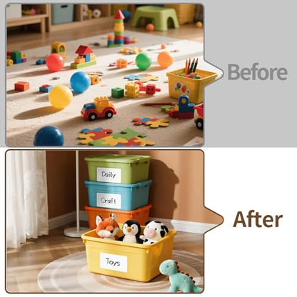 HUOJI 50 Labels/Pack, 4x6 Removable Labels for Storage Bins - size: 4x6-1 Stack | 50 Sheets