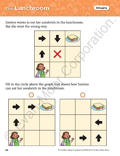 Evan-Moor Smart Start Beginning Coding, Grade PreK, Activity Workbook, Includes Stickers and Audio Read Along, Basic Skills, Critical Thinking, ... Beginning Coding Stories and Activities)