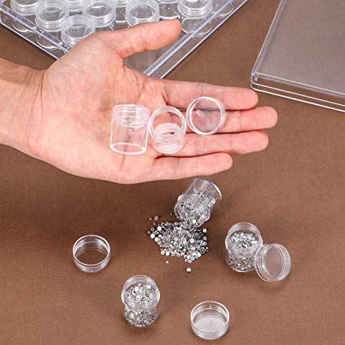Blulu 30 Bead Container Lidded Small Box, 1.15 x 1 Inch - size: 1.15 x 1 Inch