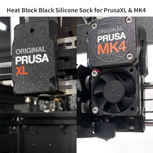 MK4 Heating Block Kit,3D Printer Xirbbo Hotend 24V 40W Heating Cartridge, Heating Block and Silicone Sleeve Accessories for Prusa i3 MK4 3D Printer Thermistors Heater Element with Silicone Socks 2pcs