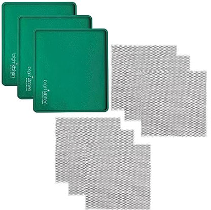 3 Edge Fruit Leather Silicone + 6 Mesh Screen Dehydrator Sheets - size: 3 Edge Sheets + 6 Mesh