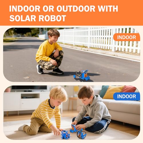 AESGOGO 12 in 1 STEM Solar Power Robot Kits Toys for Boys Age 8-13, Science Educational Robot Building Kit for Kids, DIY Experiment Set Birthday Gifts for 8 9 10 11 12 Years Old Boys Girls Teens - color: Blue