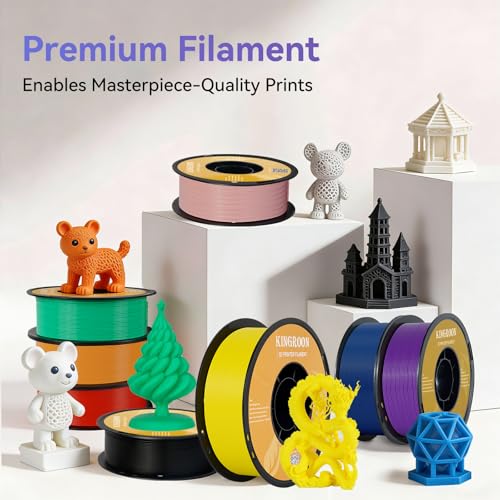 Kingroon PLA Filament 1.75mm 3D Printer Filament Lemon Yellow Pla 1kg Filament Dimensional Accuracy +/- 0.02mm, Fit Most FDM Printer,Lemon Yellow - color: 1kg Lemon Yellow