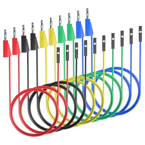 Goupchn Stackable Banana Plug to Breadboard Female Jumper Wires - size: Breadboard Female to Banana Plug
