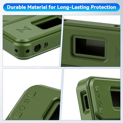 Heltec V3 Case for ESP32 LoRa V3 Development Board Custom Meshtastic Case with Antenna Port and Charging Slot (N32 Plus, Green) - color: Dark Green
