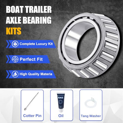 XiKe 25580 25520 & LM67048 LM67010 Trailer Bearings Wheel Hub Kit, 4 Sets - size: 25580/20 ＆ LM67048/10 + Seal ID 2.125'' ＆ 2.250'', style: Pack 4 Set