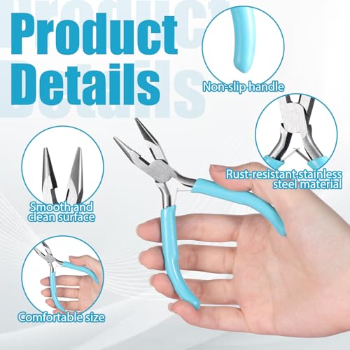 2 PCS Mini Pliers, 4.5 Inch Pliers for Jewelry Making