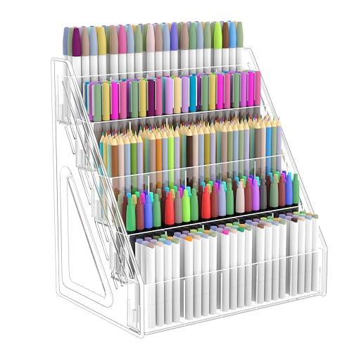 150 Slots Marker Organizer, 5 Tier Acrylic Marker Storage Rack