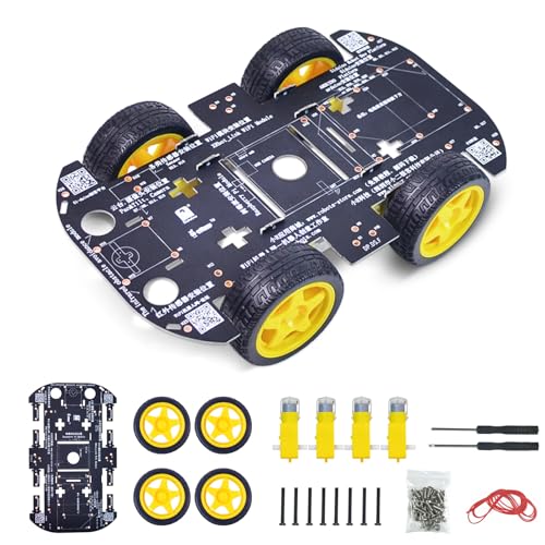 4WD Robot Chassis Kit for Arduino Raspberry Pi DIY - style: PCB Chassis