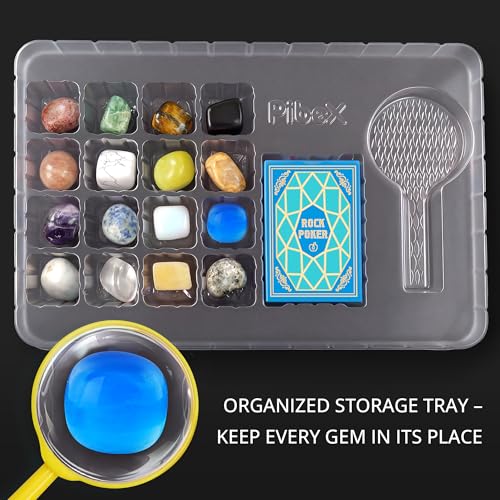 PIBEX Gemstone Collection Kit, 16 Gems & Crystals, Approx. 1-Inch / 2-3 cm - style: 16PC Polished Edition