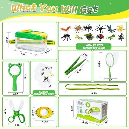 28 PCS Outdoor Explorer Kit, Bug Catcher for Kids Educational Outdoor Toys