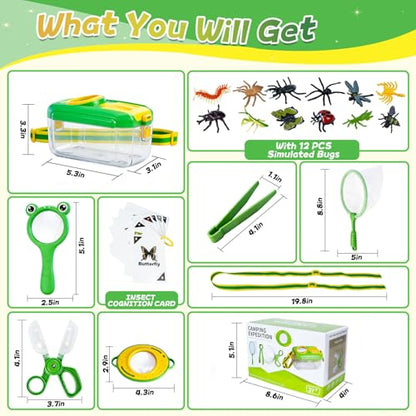 28 PCS Outdoor Explorer Kit, Bug Catcher for Kids Educational Outdoor Toys