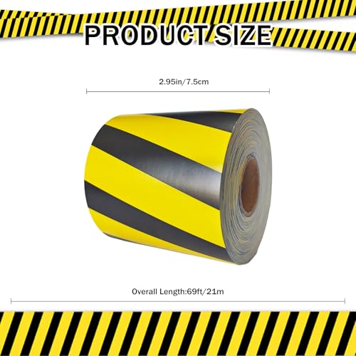 69 Ft Construction Theme Bulletin Board Borders, Back to School Under Construction Yellow Striped Classroom Decor Bulletin Board for School Classroom Office Chalkboard Wall Decration - color: Warning