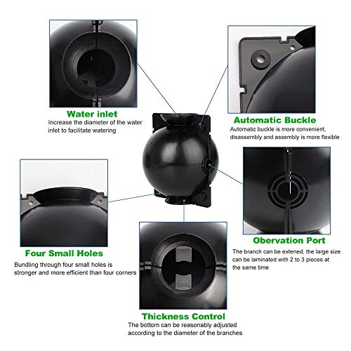 nutroeno 15 pcs Plant Root Growing Box Cloning Ball - Air Layering High Pressure Grafting Propagation Ball, Assisted Cutting Rooting for Plants Asexual Reproduction(M)